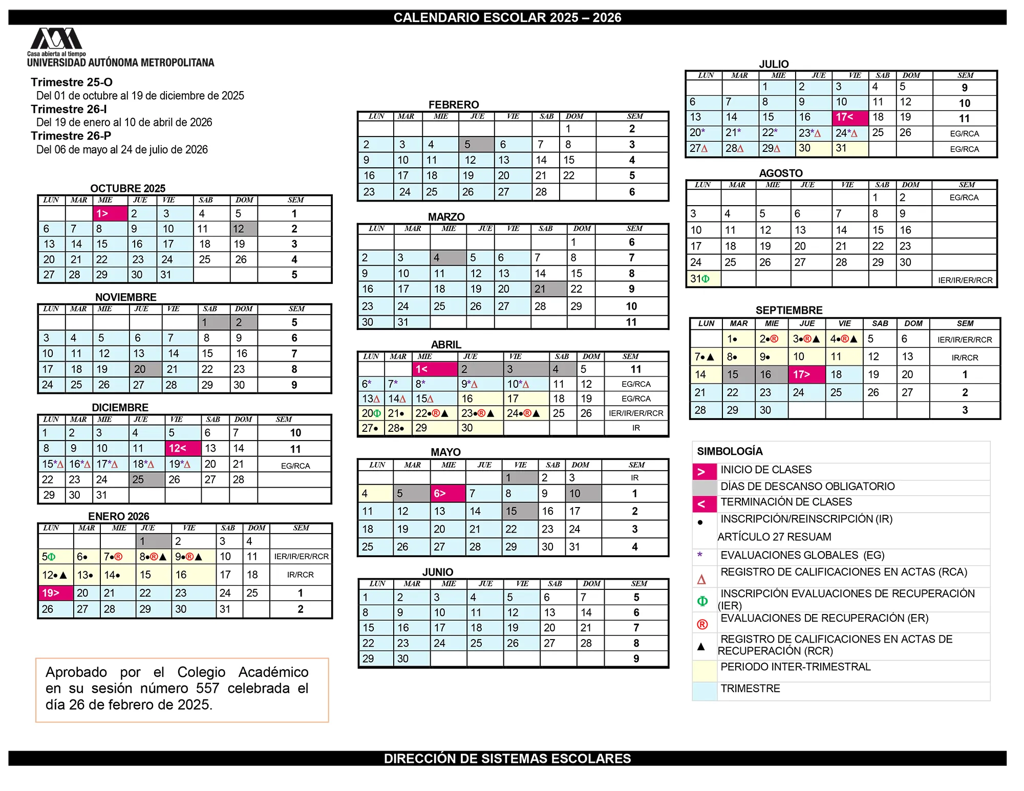 Calendario Escolar