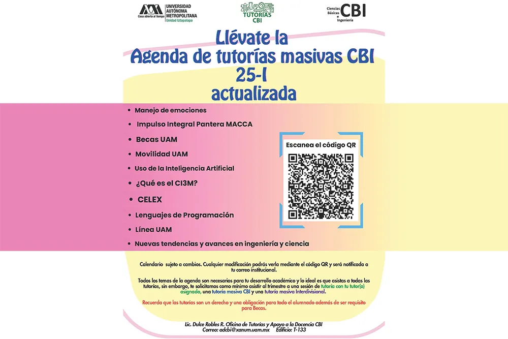 Agenda Tutorías Masivas CBI 25-I